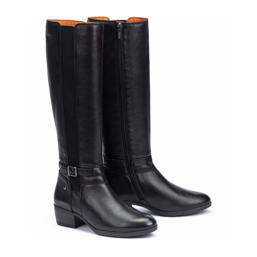 Women's Pikolinos DAROCA Knee-high Boots Black | NZ PQA1293